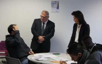 Jean-Marie Marx, Haut-Commissaire aux compétences et à l’inclusion dans l’emploi, en déplacement Nantes pour mesurer les avancées du PIC